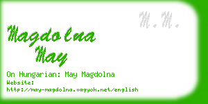 magdolna may business card